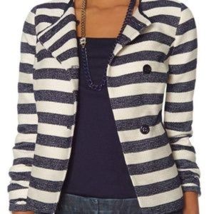 The Limited Navy/Cream Stripe Blazer